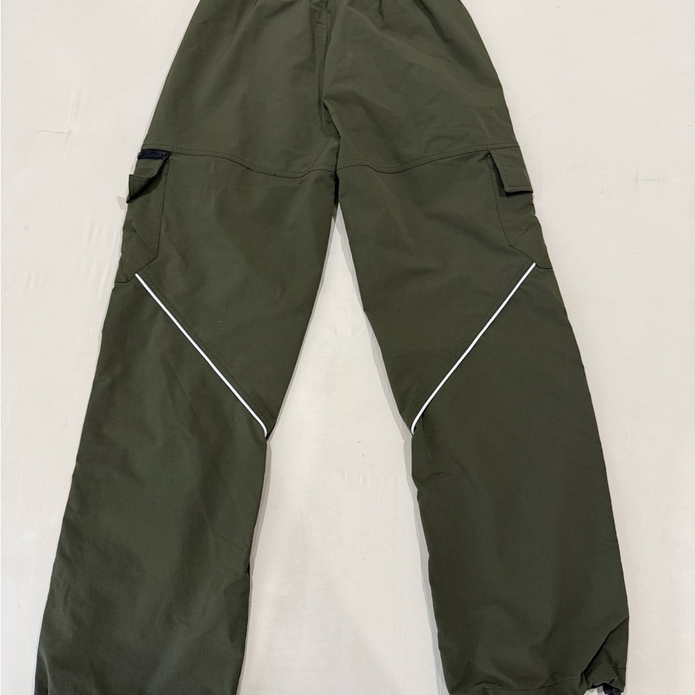 Balenciaga Olive Green Cargo Pants with Reflective Trim - Picture 2 of 6